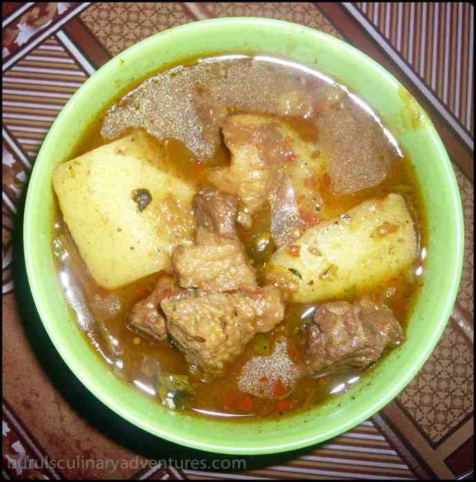 bengali beef curry with potatoes